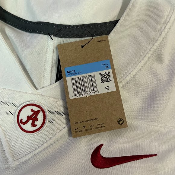 Nike Alabama Crimson Tide Limited Stitched Sewn White Jersey #18 Mens AQ0028 - Picture 10 of 11